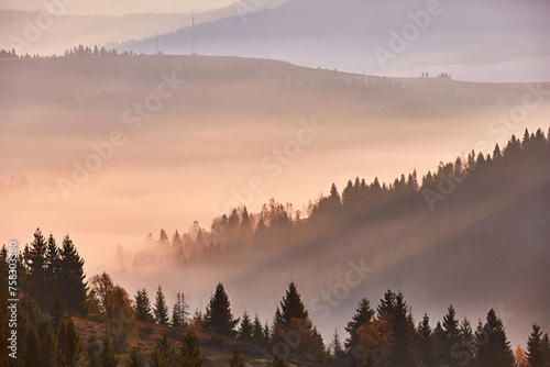 Beautiful autumn landscape in Europe. European nature in autumn