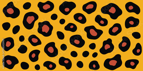 leopard skin pattern background vector design