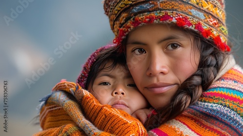 Woman Holding a Baby in Her Arms