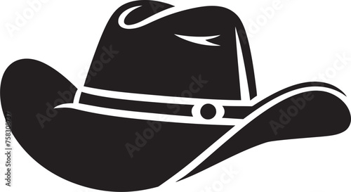"Trailblazing Tradition: Cowboy Hat Icon in Black Logo Vector for Trailblazers" "Rustic Royalty: Cowboy Hat Vector Black Logo Icon for Rural Nobility"