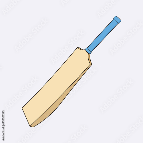 Cricket Bat Vector Illustration icon Cricket Sports Bat Icon Batsman Vector