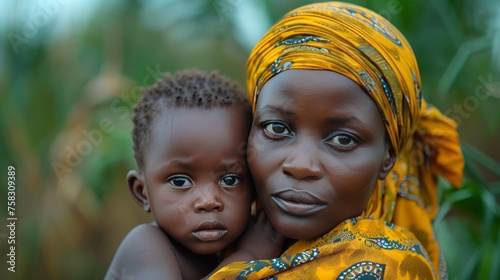 Woman Holding a Baby in Her Arms