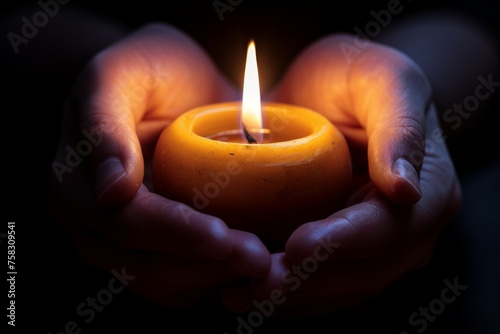 A person is holding a candle in their hand
