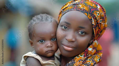 Woman Holding a Baby in Her Arms