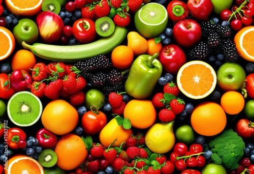 illustration  fresh vegetables fruits improving health benefits   fresh   nutrition   wellness   diet   healthy   nourishment   vitamins   minerals