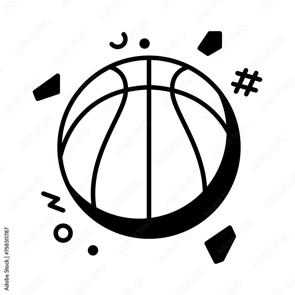 Vector Illustration Basketball Icon Vector Illustration Basketball Icon