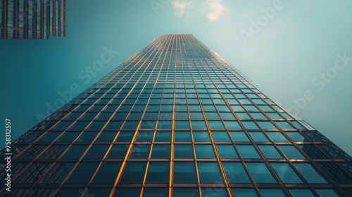 Towering Skyscraper Against Clear Sky