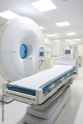 Advanced Computed Tomography (CT) Scanner in a Modern Medical Examination Room