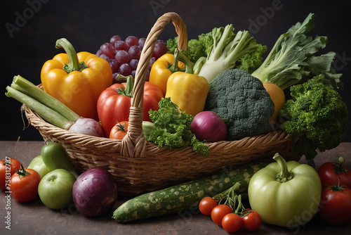 Heap of various raw vegetables