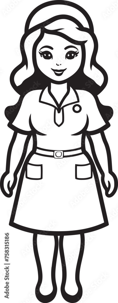 Healing Partner: Nurse Symbol Vector Black Logo Icon Design for Healthcare Collaboration Healthcare Harmony: Nurse Cap Vector Black Logo Icon Design for Medical Synergy Healing Partner: Nurse Symbol Vector Black Logo Icon Design for Healthcare Collaboration Healthcare Harmony: Nurse Cap Vector Black Logo Icon Design for Medical Synergy