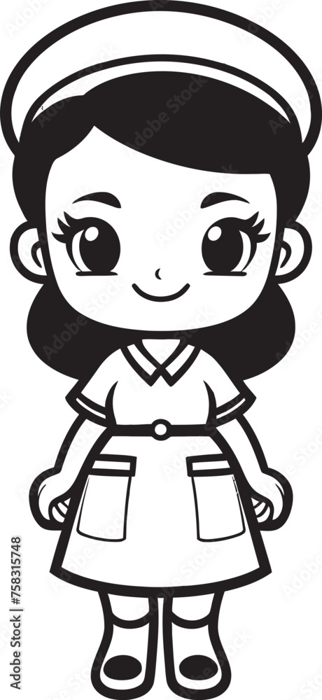 Health Advocate: Nurse Cap Vector Black Logo Icon Design Caring Expertise: Nurse Symbol Vector Black Logo Icon Design Health Advocate: Nurse Cap Vector Black Logo Icon Design Caring Expertise: Nurse Symbol Vector Black Logo Icon Design