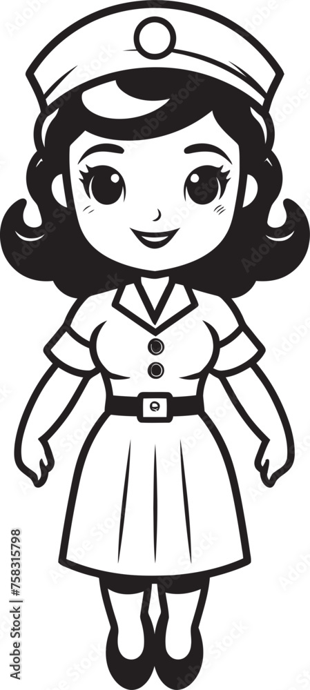 Caring Mentor: Nurse Cap Vector Black Logo Icon Design Compassionate Healing: Nurse Symbol Vector Black Logo Icon Design Caring Mentor: Nurse Cap Vector Black Logo Icon Design Compassionate Healing: Nurse Symbol Vector Black Logo Icon Design