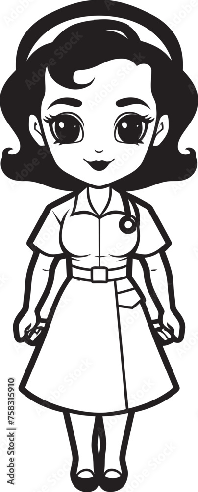 Health Guardian: Nurse Hat Vector Black Logo Icon Design Healing Partner: Nurse Symbol Vector Black Logo Icon Design Health Guardian: Nurse Hat Vector Black Logo Icon Design Healing Partner: Nurse Symbol Vector Black Logo Icon Design