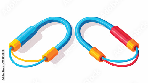 Flat icon A classic jump rope with vibrant colors a
