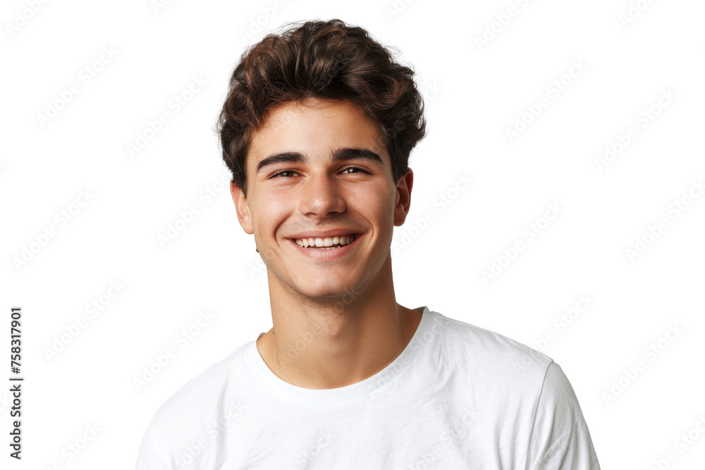 Studio portrait of a handsome young white Americana man with a beautiful smile wearing casual outfits looking at camera, isolated on transparent png background. Studio portrait of a handsome young white Americana man with a beautiful smile wearing casual outfits looking at camera, isolated on transparent png background.