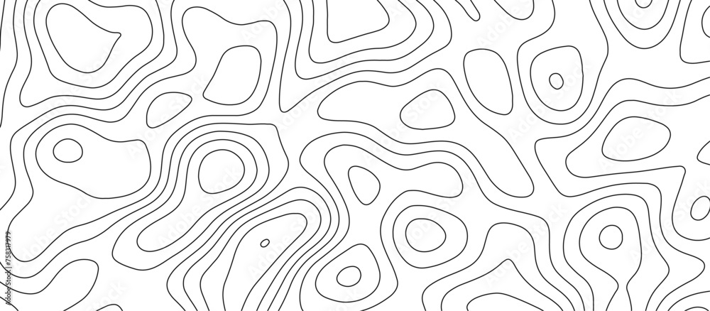 Abstract white topography vector background. Topographic map. Geographic mountain relief. counter map wavy line paper textrue. grid curve line abstract vector illustration .