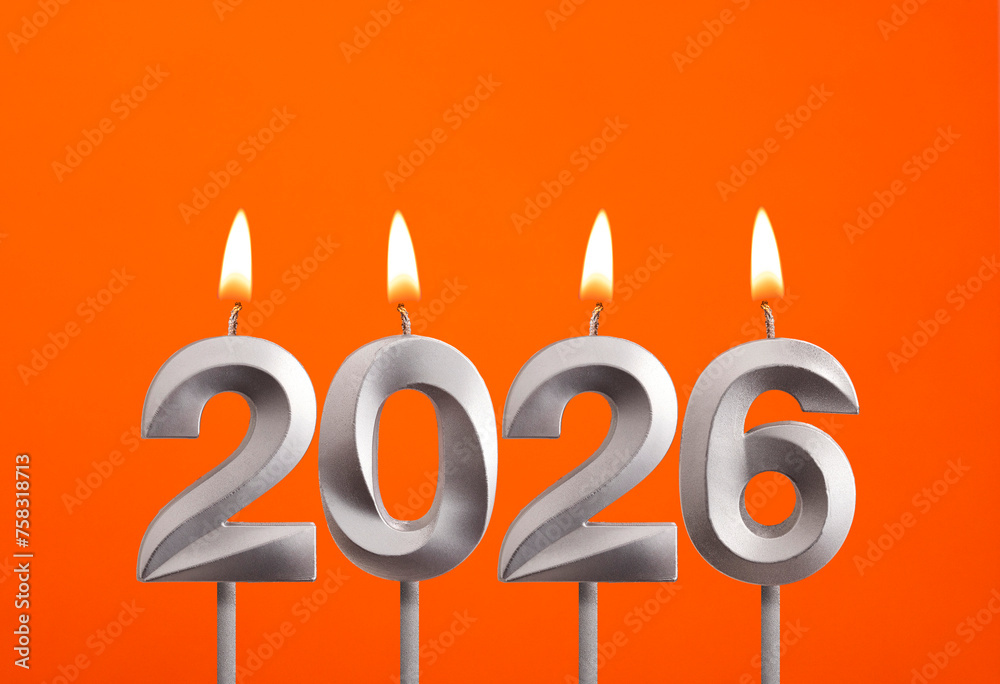 Candles number 2026 for happy new year - New Year's Eve Celebration