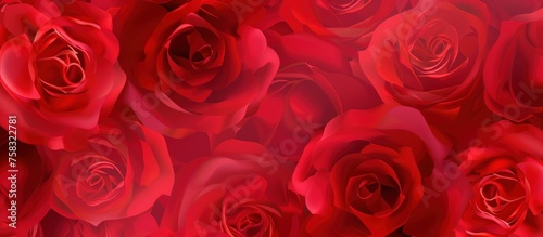 Blooming red rose wallpaper background