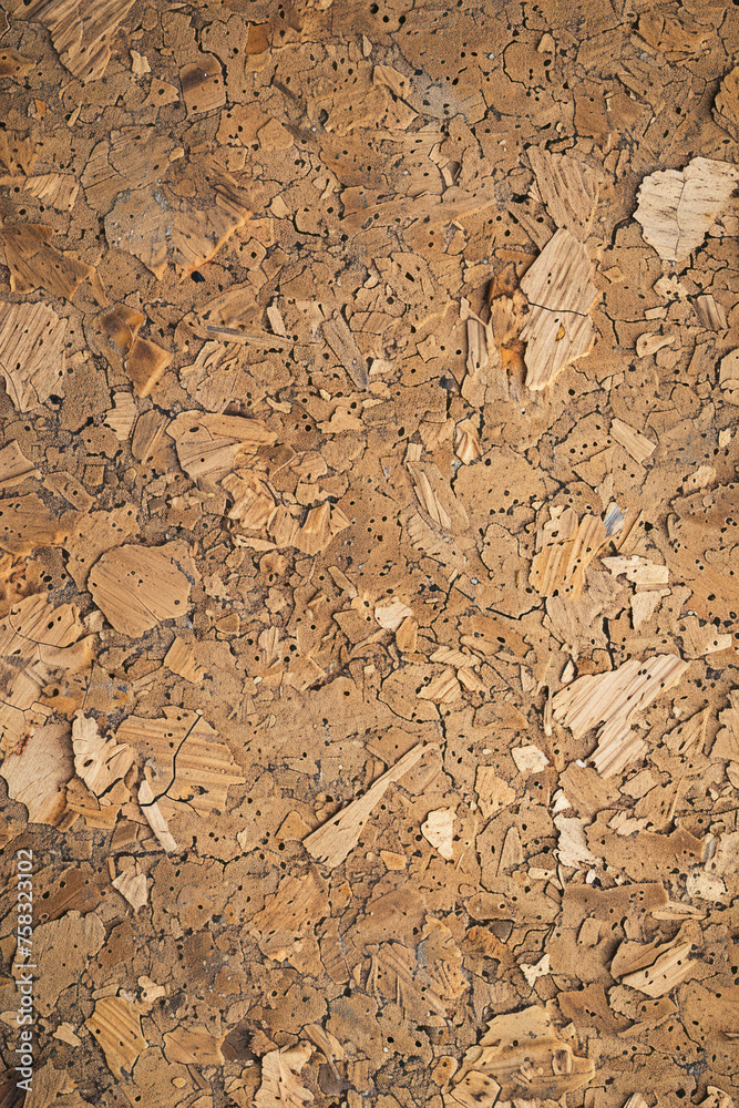 Vertical Abstract background of cork surface with natural chaotic texture in light brown color. Vertical Abstract background of cork surface with natural chaotic texture in light brown color.