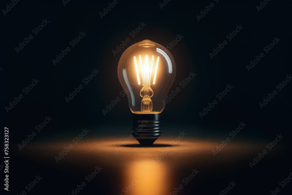 light bulb on dark background, concept of creativity., generative ai light bulb on dark background, concept of creativity., generative ai