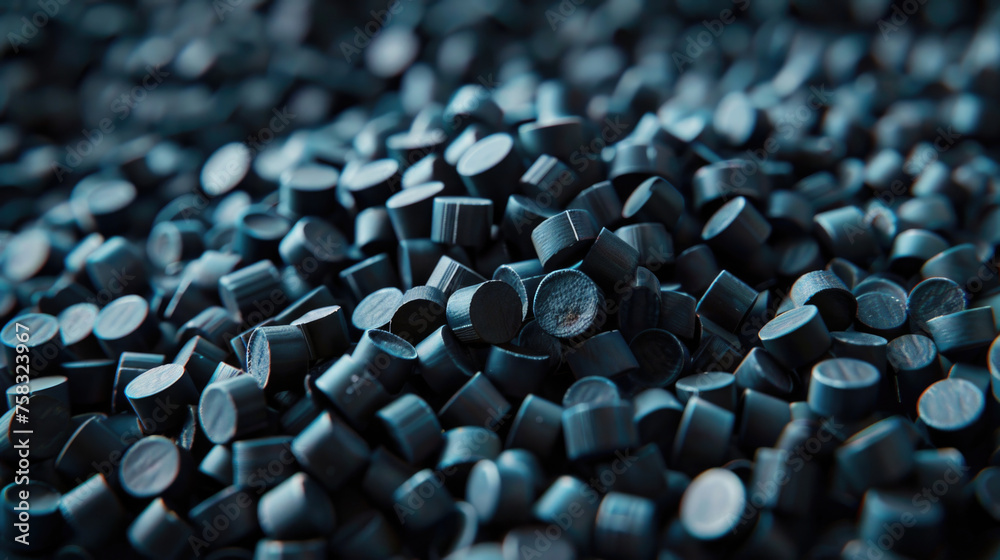 Fototapeta premium A close up view of a pile of screws. Perfect for industrial or construction themed projects