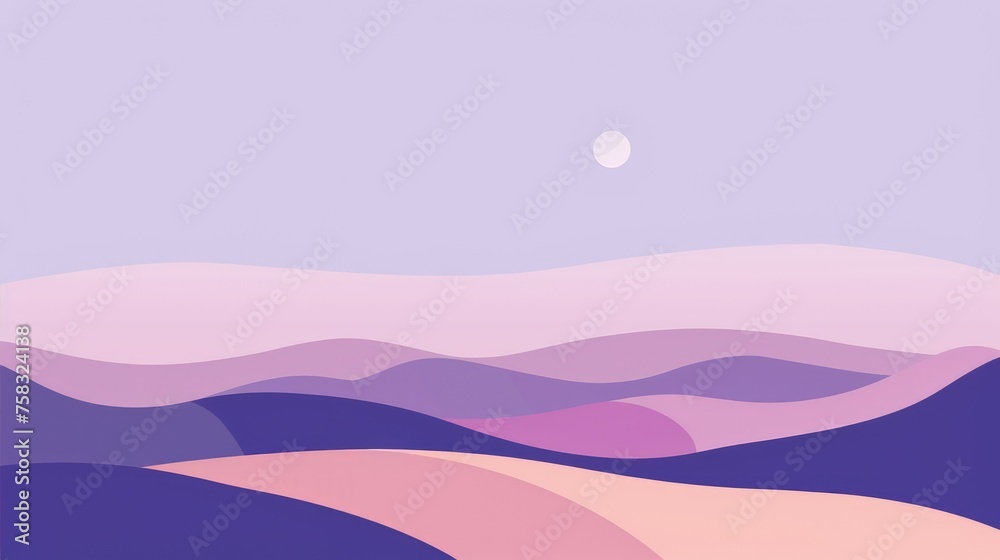 Illustration of Purple Sunset Landscape Abstract Art with Dramatic Purple Tones Illustration of Purple Sunset Landscape Abstract Art with Dramatic Purple Tones