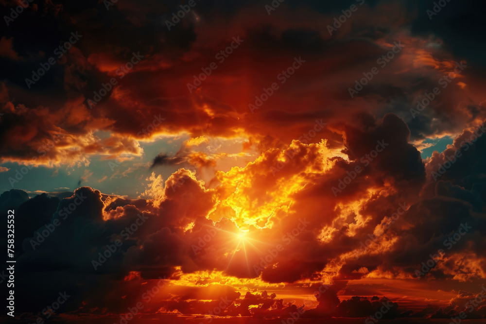 Beautiful sunset scene, perfect for nature backgrounds