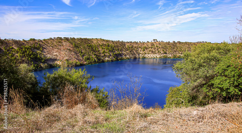 Blue Lake (Warwar), is a crater lake in Mount Gambier. This maar complex aka Berrin is surrounded by the city of Mount Gambier, the second populated in South Australia photo