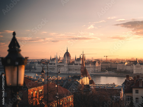 Morning view on the Hungari...