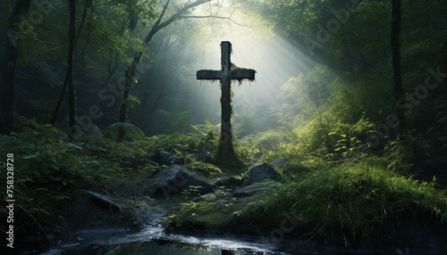 christian cross in nature