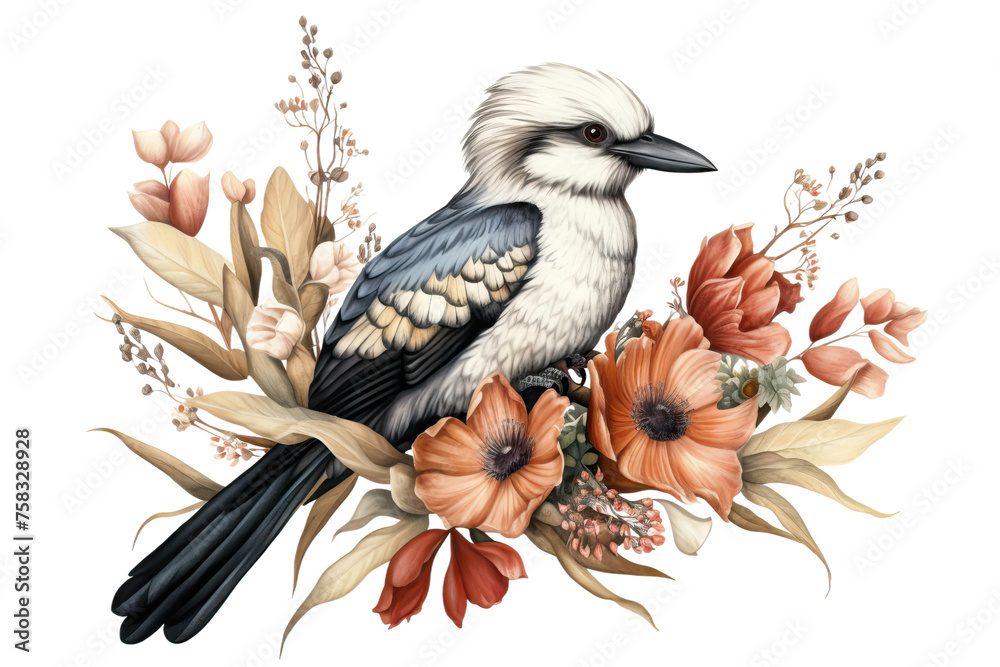 bird and flower