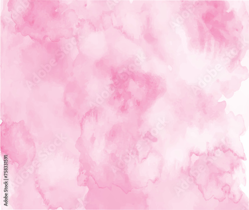 Colorful pink watercolor background for Valentine day or wedding