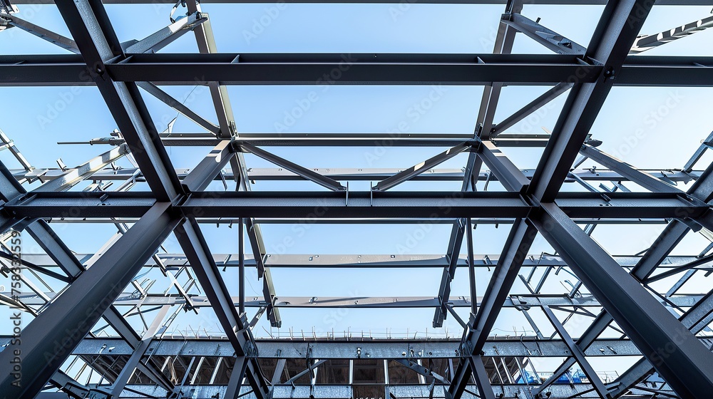 Light steel structural frame for building buildings or houses