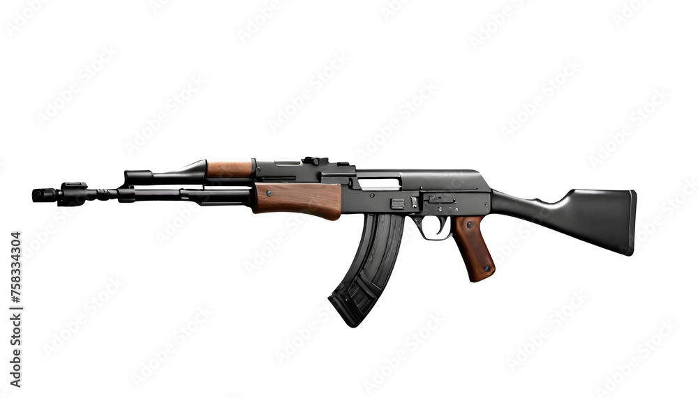 AK-47 png Аssault rifle AK-47 isolated png assault machine gun png Semi-Automatic Rifle png  Kalashnikov assault rifle png Detailed view of Classic FN FAL