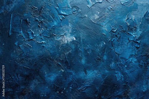 Close up of a painting with blue paint. Suitable for artistic projects