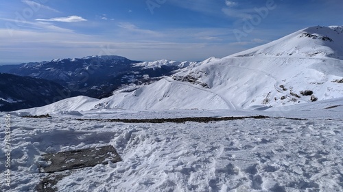 snow covered mountains