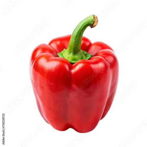 A red pepper isolated on Transparent background.