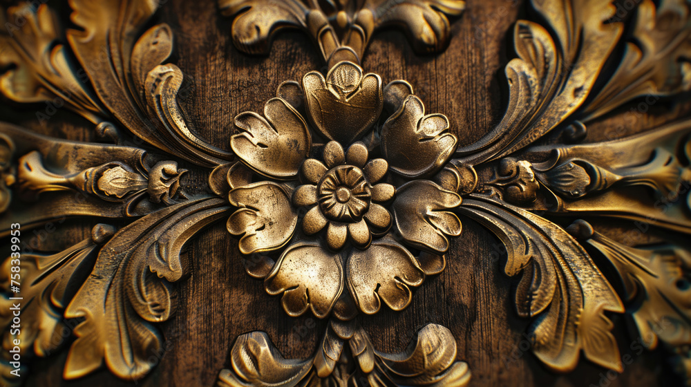 Close-up of a decorative object on a wooden surface. Suitable for various design projects