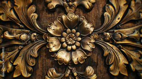 Close-up of a decorative object on a wooden surface. Suitable for various design projects