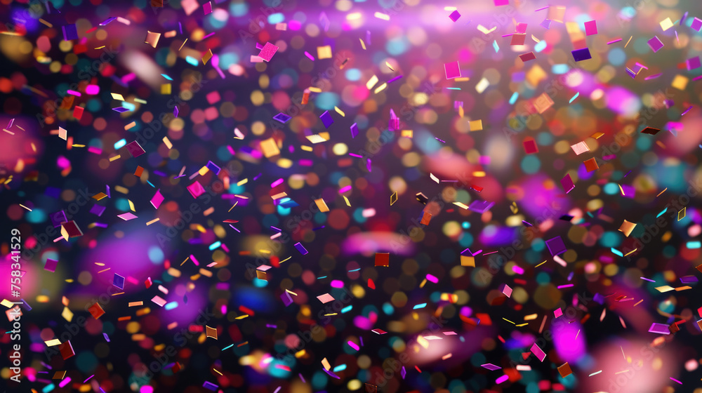 Colorful confetti falling from the sky, perfect for party concepts