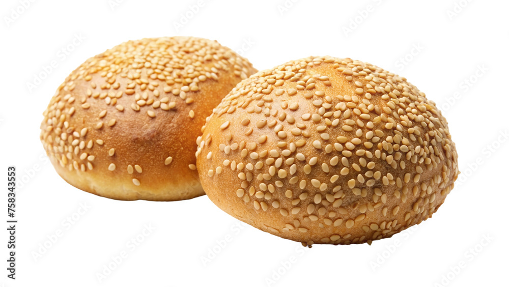 Sesame buns. isolated on transparent background. Sesame buns. isolated on transparent background.