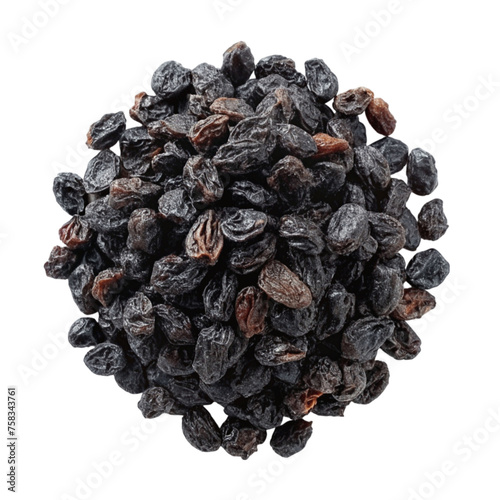 Dried blueberry isolated on Transparent background.