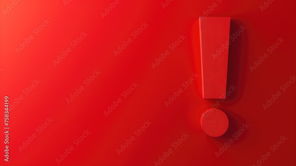 A minimalist design featuring a red emergency box against a bold red wall A minimalist design featuring a red emergency box against a bold red wall