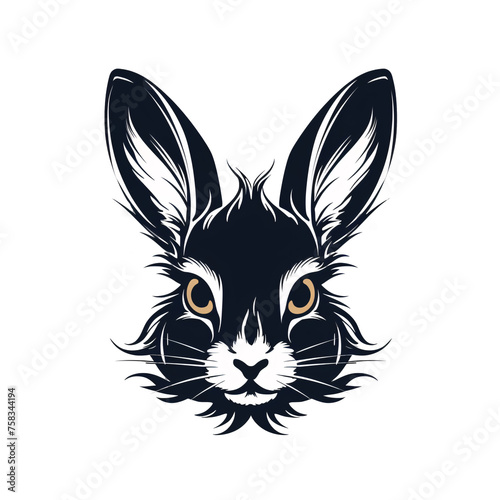 a black and white image of a rabbit © John
