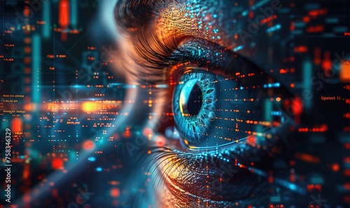 A human eye and financial c...