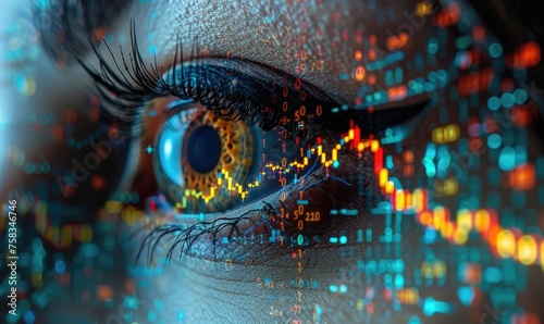 A human eye and financial c...