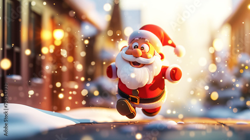 Cute Christmas Santa wallpaper screensaver background
