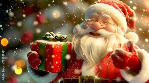 Cute Christmas Santa wallpaper screensaver background