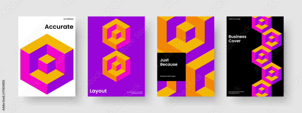 Obraz premium Isolated Poster Template. Abstract Banner Design. Geometric Brochure Layout. Business Presentation. Background. Book Cover. Flyer. Report. Portfolio. Handbill. Pamphlet. Magazine. Catalog. Leaflet