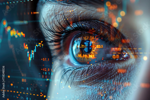 A human eye and financial c...
